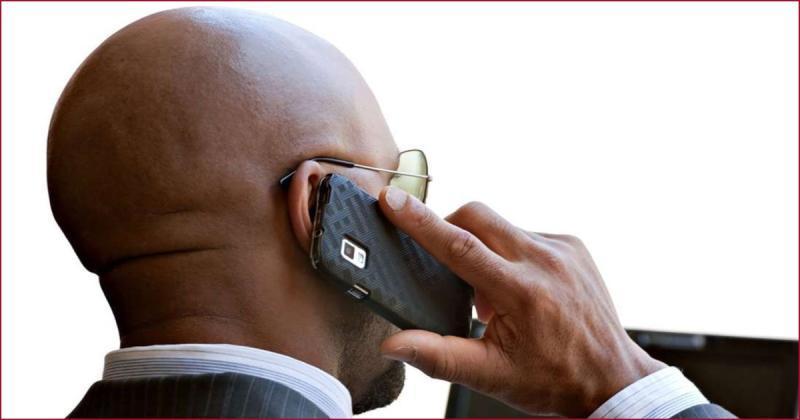 File image of a phone user.